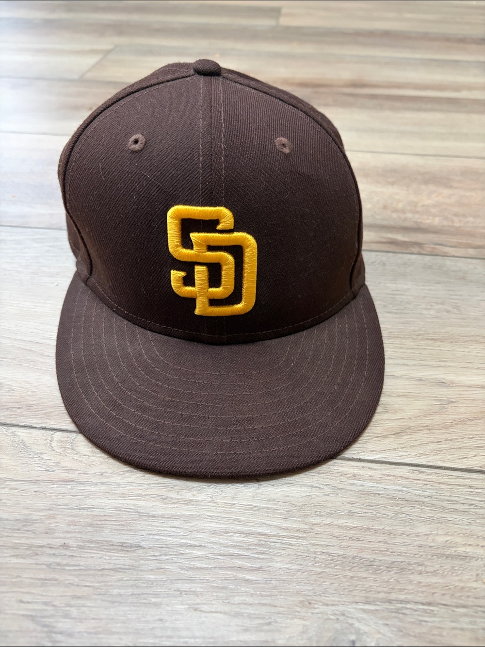 New Era Brown Cap with Gold SD Logo
